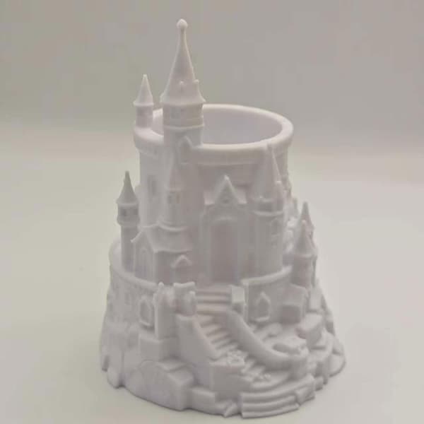 3D-printet mørk stil gotisk slott pennholder kreativ stasjon A1