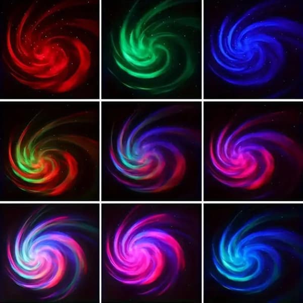LED Nordlys Nattlys Stjerneklar Galakse Lysprojektor D A1 1PC