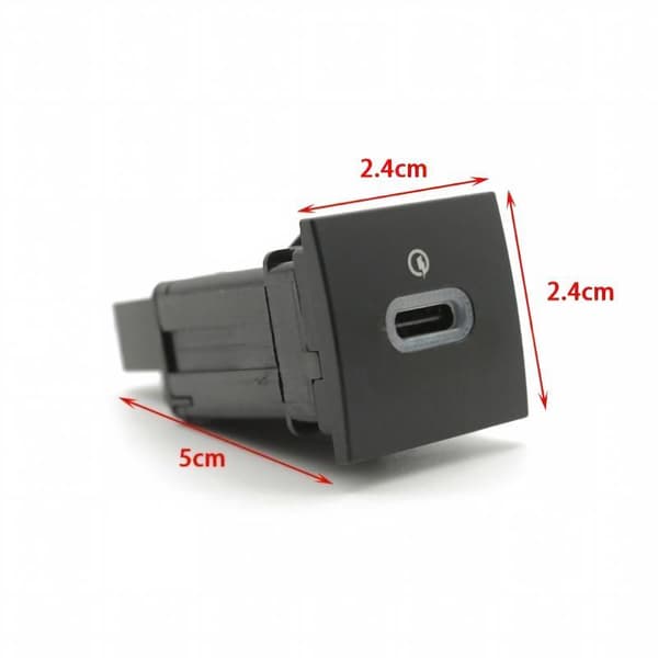 NY Rød LED Bil USB-lader PD Hurtiglading Telefonladeadapter A3