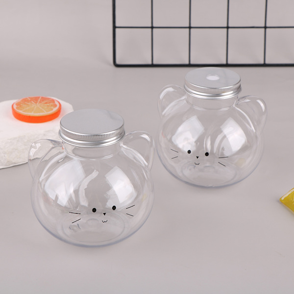 Kawaii kattvattenflaskor för mjölkte, kaffe, juice, bärbar dri 2
