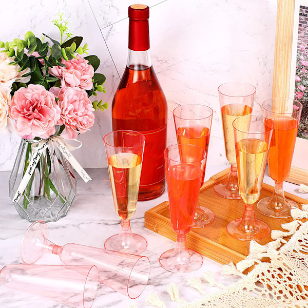 10 stk Anti-fald engangs Champagne Flute Slim Cocktailkopper P