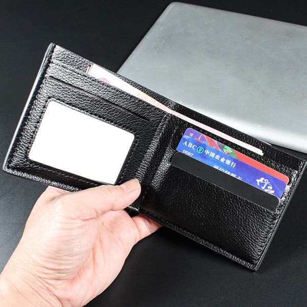 Herrplånbok Äkta läder Herrplånböcker Premiumprodukt Real Black