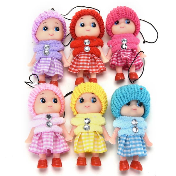 1 Stk Soft Baby Dolls Interactive Mini Doll Telefon Hengende Barn