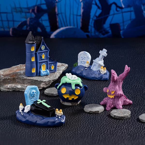 e Halloween Micro Landscape Miniature Figurines Resin Craft Gar A14