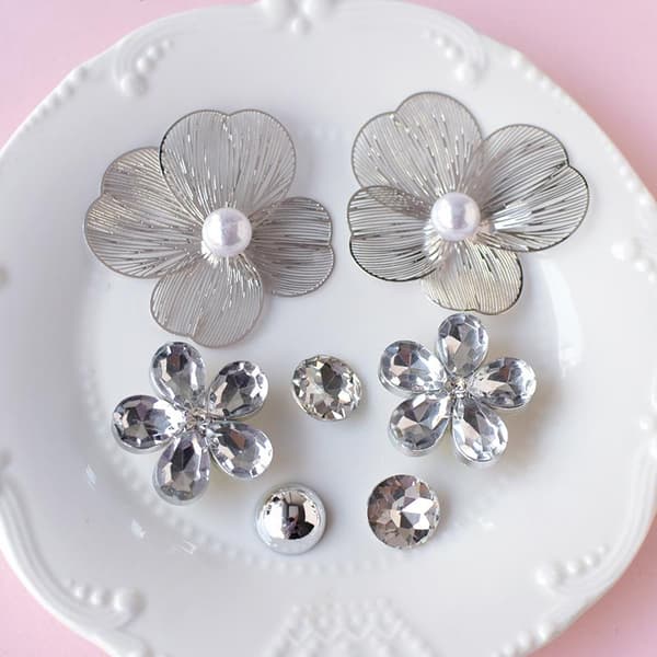 Mote Blomst Perle Rhinestone Skosmykker Avtakbar Dekor