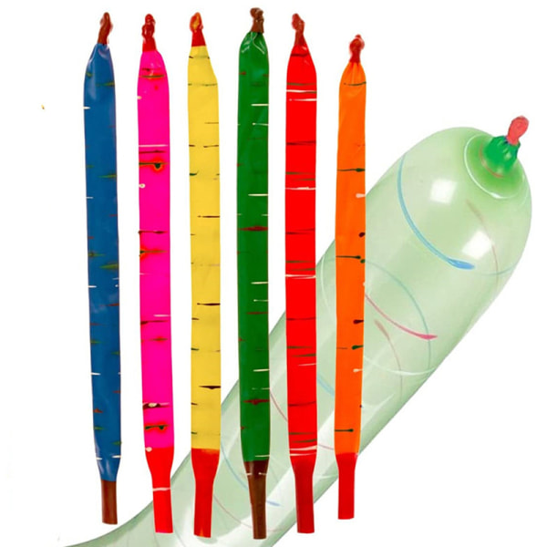 50/100 stk blandet farve lang latex raketballon flyvende knirker 100PCS