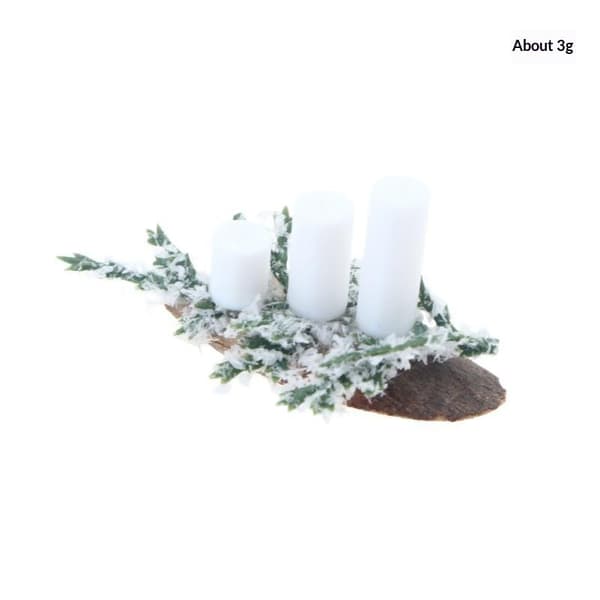 1:12 Miniatyr Dockhus Julscen Tillbehör Ljus/Trä A6
