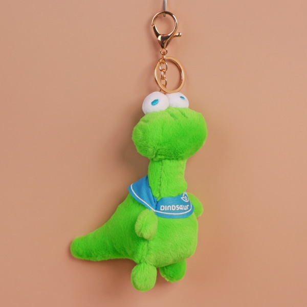 Storøyde plysjnøkkelring Animal Doll Pendant Key Ring Charms B Green