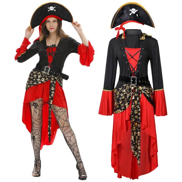 Halloween kostym - sexig kvinnlig piratdräkt e958 | Fyndiq