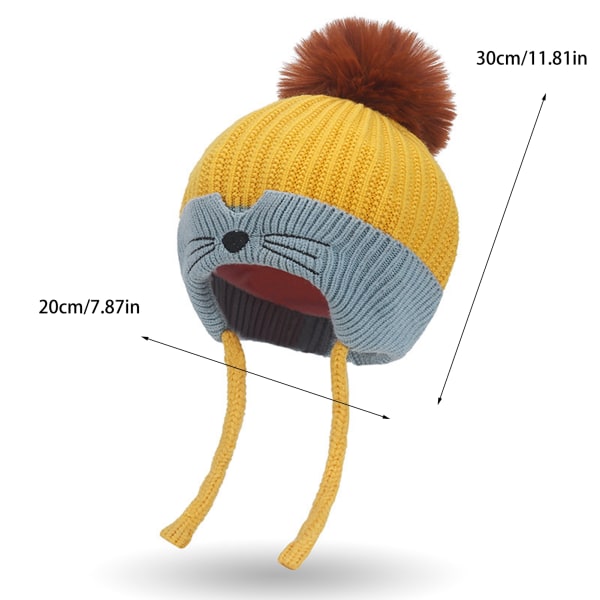 Autumn And Winter Children'S Warm Hats Knitted Hats grey