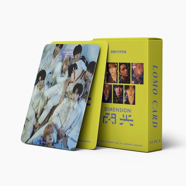 55st/Set Kpop ENHYPEN Fotokort Album Dimensionskort
