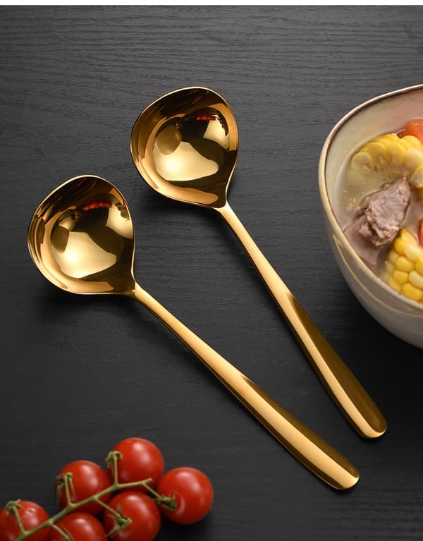 Suppeøse i rustfritt stål, gull Gold