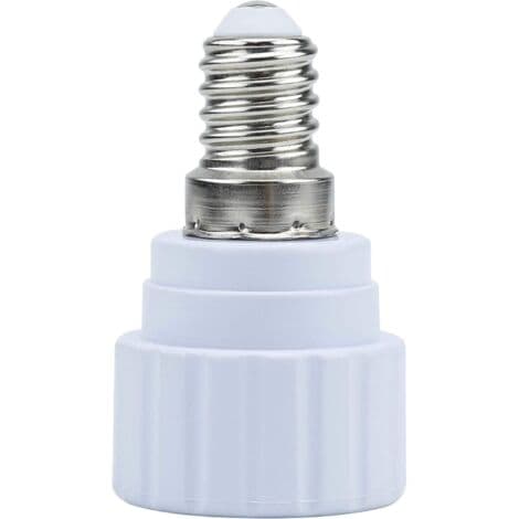 4x E14 til GU10 Lampefatningsadapter i Hvit - Sett med 4 omformere for LED-pærer