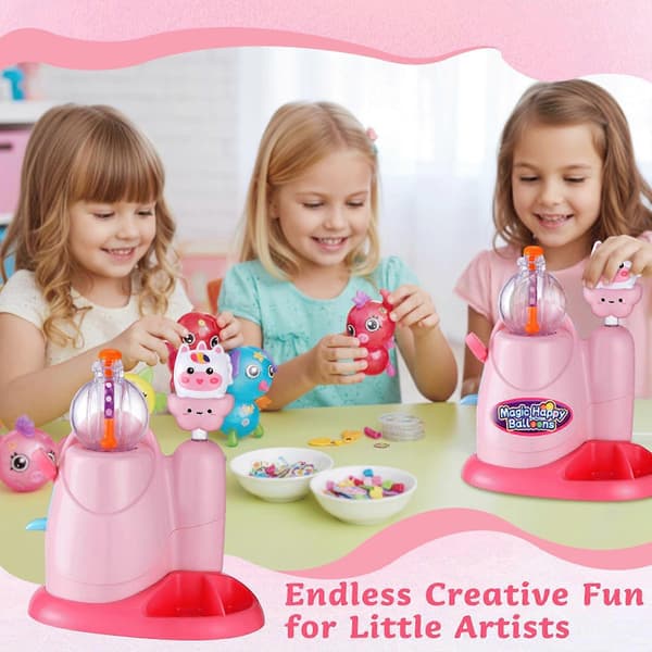 Magic Sticky Balloon Maker Kit ilmapumpulla - Lasten ilmapallon täyttölelu DIY pomppupallo tarvikkeilla