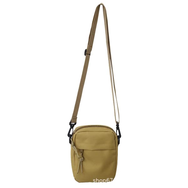 Stilfuld Nylon Crossbody Telefon Taske Sort Khaki