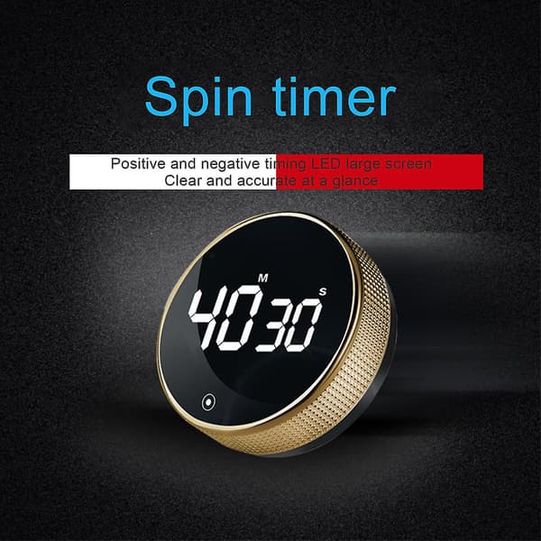 Magnetisk selvregulerende LED digital timer for kjøkken og trening