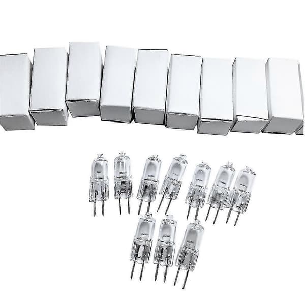 G4 Halogenpære 50W 12V Super Lys Wolframlys 10 Stk Pakke