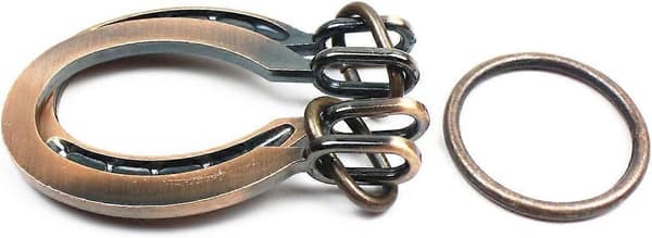 Traditionell hjärngympa, klassiskt metallhästskopussel (brons, normal)