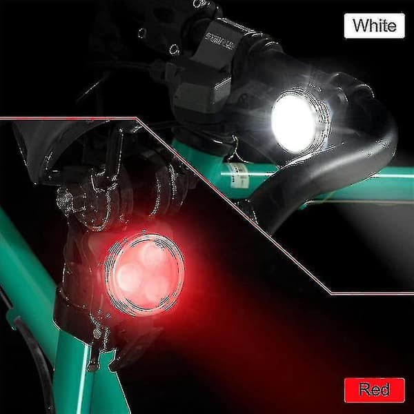 4-pack USB-uppladdbart cykelbelysningssats Fram och Bak LED Cykellampa...