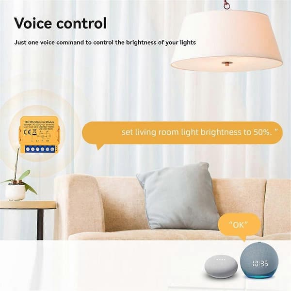 Tuya WiFi Dimmer Modul Smart Hjem DIY Bryter Støtter Stemmekontroll APP-kontroll