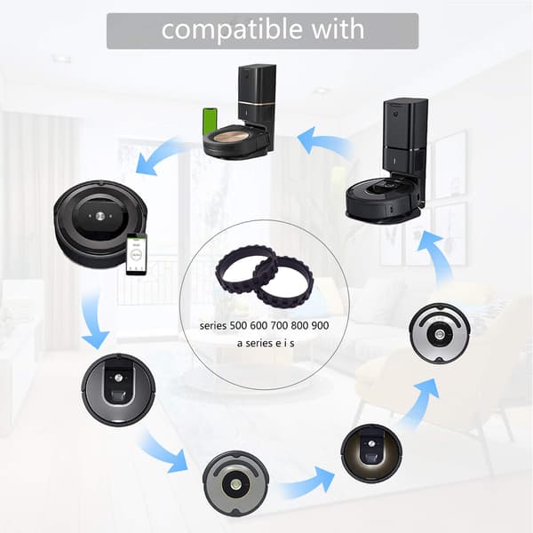 Front-hjul til støvsuger, 4-pakning for iRobot Roomba 610/620/630/650/660