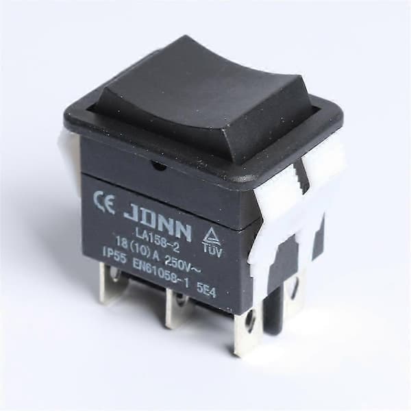 JDNN LA158-2 10A 250V Vanntett Elektrisk Kontrollbrytermontering med Dobbel Tilbakestilling
