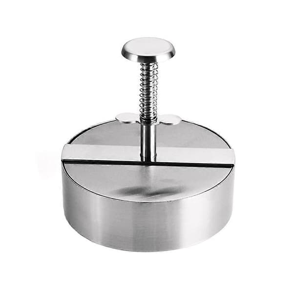 Burgerkødspresser i rustfrit stål, bøfpresser til perfekte bøffer, nem (XXL)