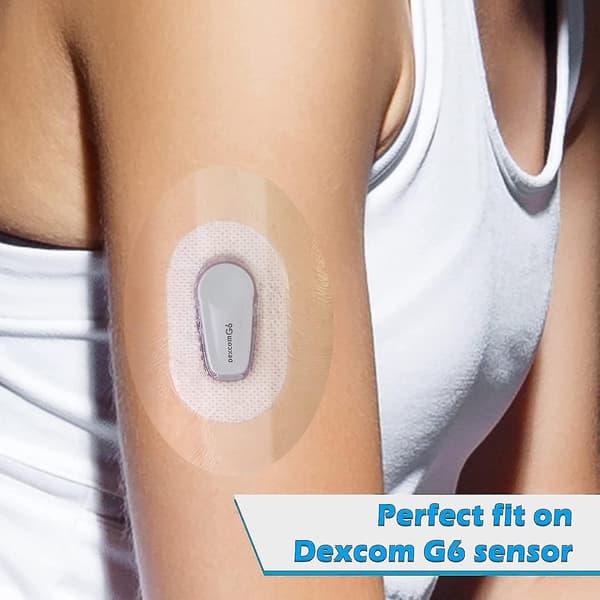 Til Dexcom G6 selvklæbende plastre, vandtætte plastre til Dexcom G6, premium gennemsigtig overplaster til G6-sensor