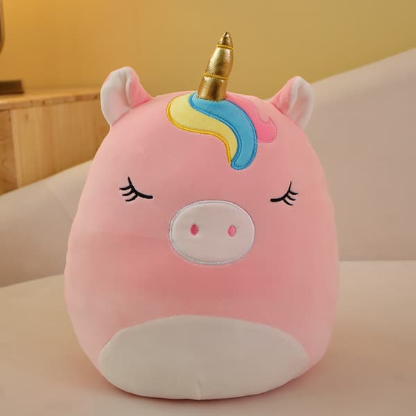 20 cm Squishmallows Børn Udstoppede Legetøj Blå Grøn Pink Ko Bløde Plyslegetøj