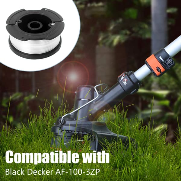 3-pakning erstatningsspoler med trimmertråd for Black Decker AF-100-3ZP gresstrimmer