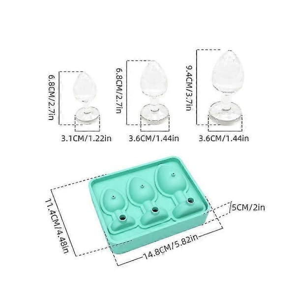 Prank Butt Plug-formade isbitsformar silikonform för DIY-tårta chokladgodis