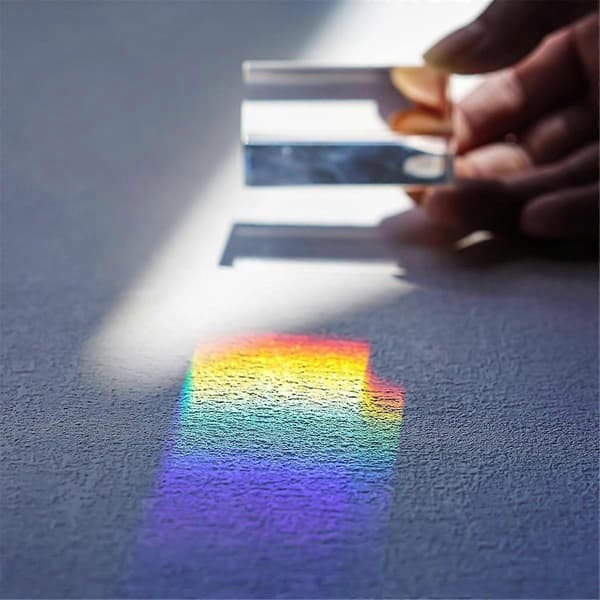 4 st Klar Triangulär Prisma för Regnbågsljus Kristall Optiska Prismor Glas Fysik Undervisning Refrak