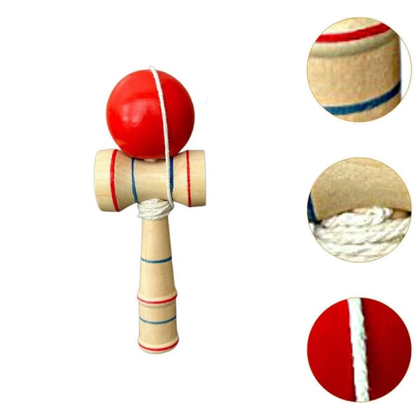 Kendama Träboll och Kopp Leksak Bra Present Balanseringsfärdighetsspel för Tonåringar Barn