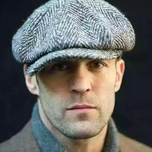 Hatt for menn - Beret Flat Cap Klassisk Utendørs Houndstooth Cabbie Driving Golf Hat Nytt - 2024
