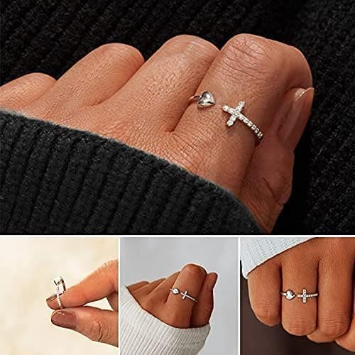 Til min datter - Jeg tror på dig ring legering ring justerbare åbne ringe til fine smykker