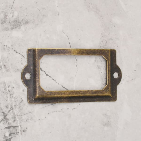 12 etikettholdere - metaletiketter bronze
