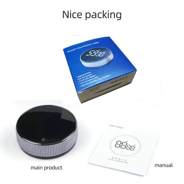 Magnetisk selvregulerende LED digital timer for kjøkken og trening