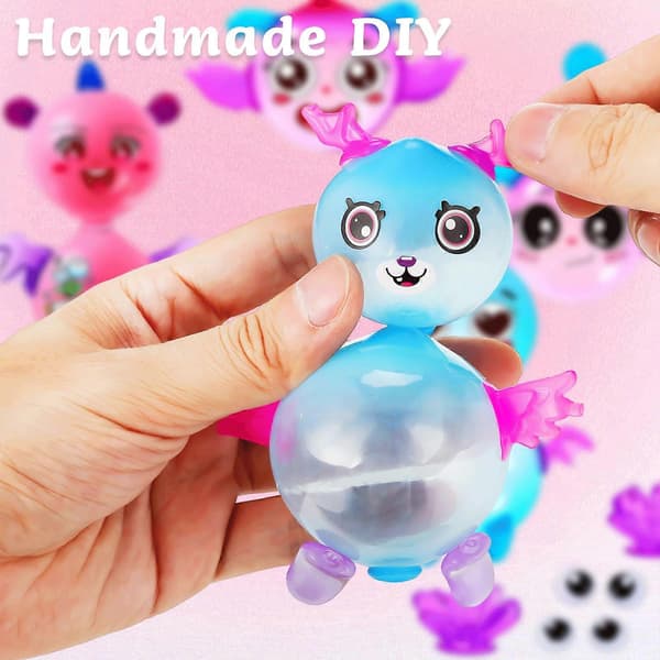 Magic Sticky Balloon Maker Kit ilmapumpulla - Lasten ilmapallon täyttölelu DIY pomppupallo tarvikkeilla