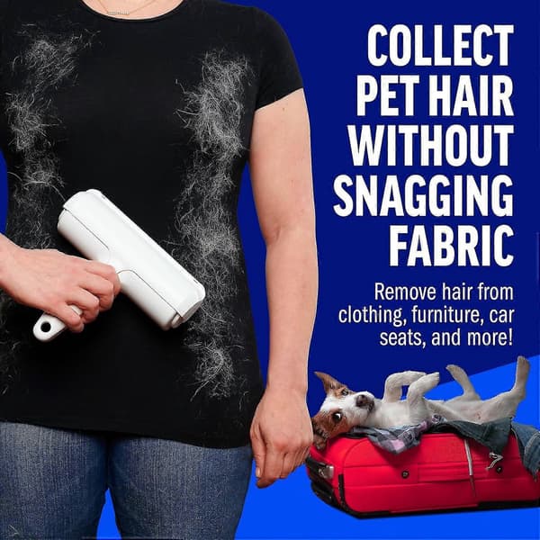 Chom Chom Roller kjæledyrhårfjerner og gjenbrukbar lofjerner - ChomChom katte- og hundehårfjerner for møbler, sofa, bil
