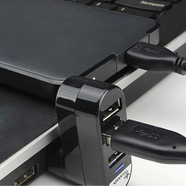 Miniadapter med 3 porte til USB-hub-splitter, designet til bærbare computere og tilbyder høj kvalitet