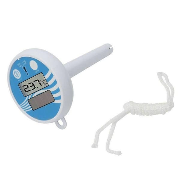 Flydende digitalt pooltermometer solcelledrevet udendørs pooltermometer vandtæt LCD-display spa