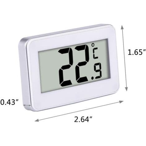 Kylskåp Digital Termometer Frys Digital Termometer och Inomhustemperaturmätare, Vit