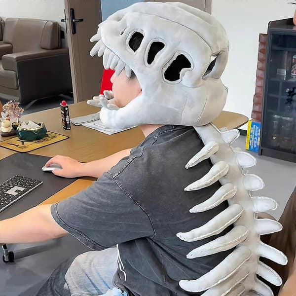 Dinosaurknogle Plys Hat til Voksne Størrelse L Passer til 7 5/8 - 7 3/4 Hovedomkreds