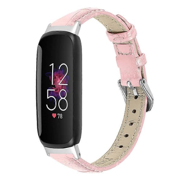 Erstatningsrem til Fitbit Inspire 3 Bambusåre PU-læder Justerbar Urrem