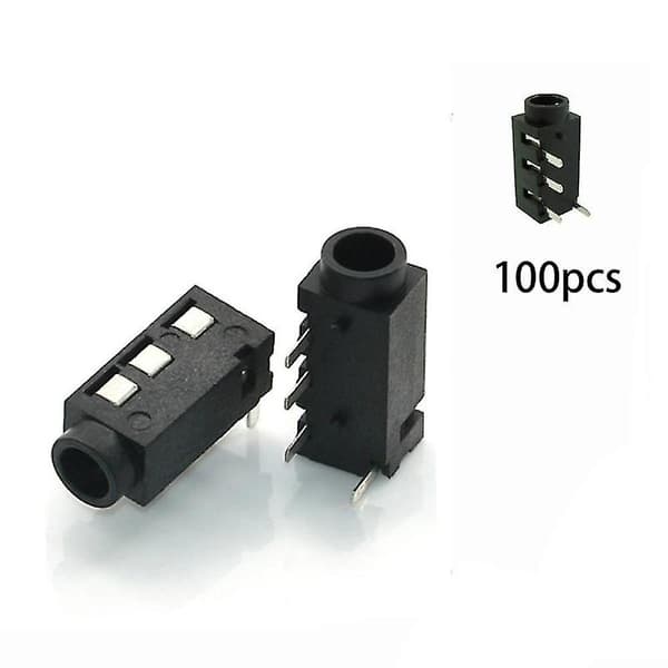 100 stk. 3,5 mm hun-lydstik 4-benet Dip hovedtelefonstik Pj-320a
