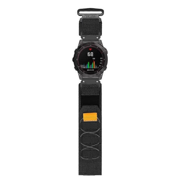 26 mm urrem til Garmin Fenix 8 51mm 7X 6X 5X Quick Release Nylon Magic Tape Rem - Grå