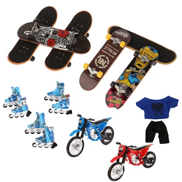 Finger Skateboard Tech Two Wheel Mini Scooter Fingerboard Sh A6 Rød Motor