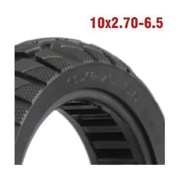 10x2.7-6.5 Solid Scooterdekk 10 Tommer, Eksplosjonssikkert Punkteringsfritt Slangeløst