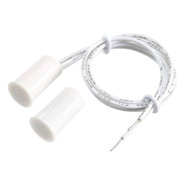 Magnetisk dörrkontakt RC-33 NC Infälld Trådbunden Säkerhetsfönster Dörrsensor Alarm Vit - (10 Set)