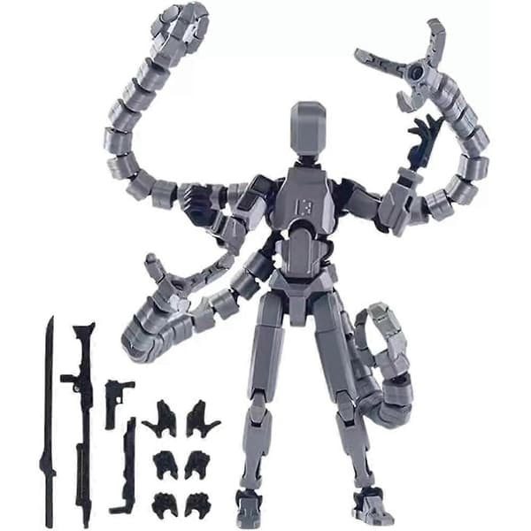 T13 Actionfigur Tilbehør, Multi-leddet Bevegelig 3D-trykte Lekefigurer